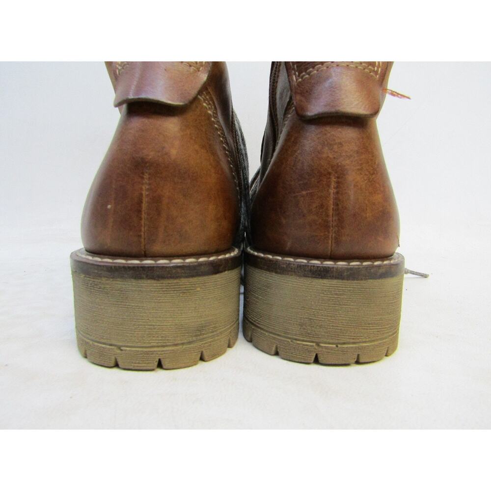 Ecco Womens Size 39 EUR Brown Leather Zip Lace Up Fashion Ankle Boots Booties - Picture 8 of 12